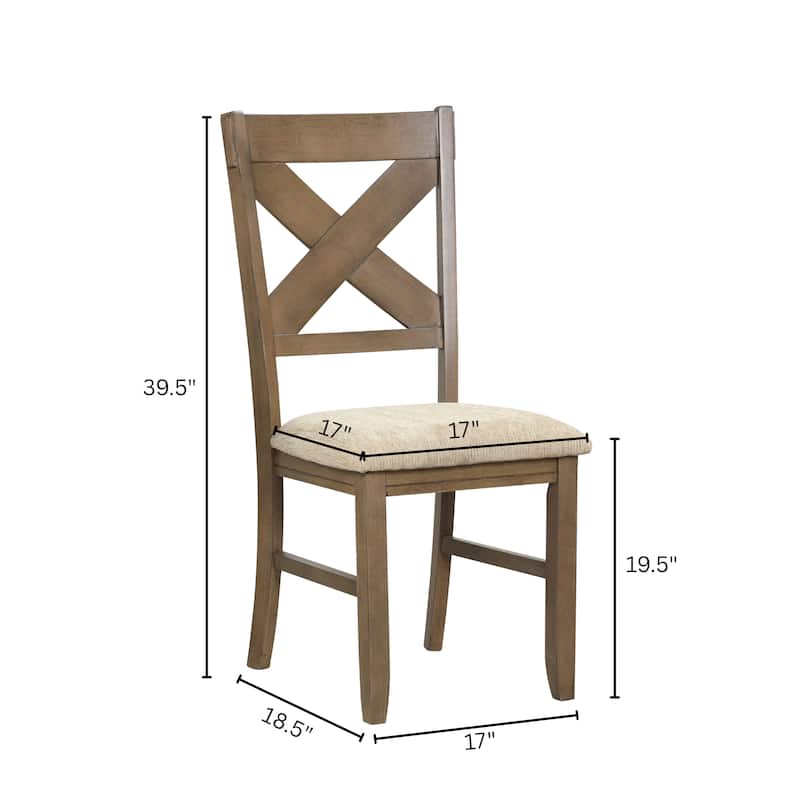 Roundhill Furniture Raven Wood 9-Piece Dining Set, Extendable Trestle Dining Table with 8 Chairs, Glazed Pine Brown