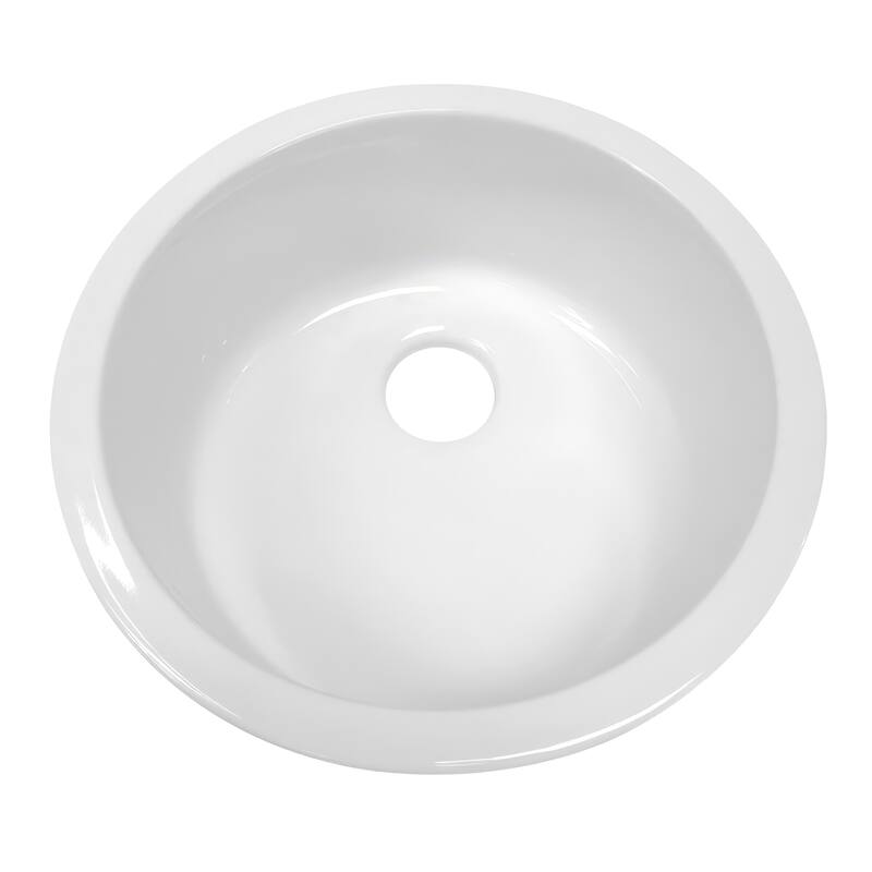 Elementhaus Fireclay Circular Drop In/Undermount Sink