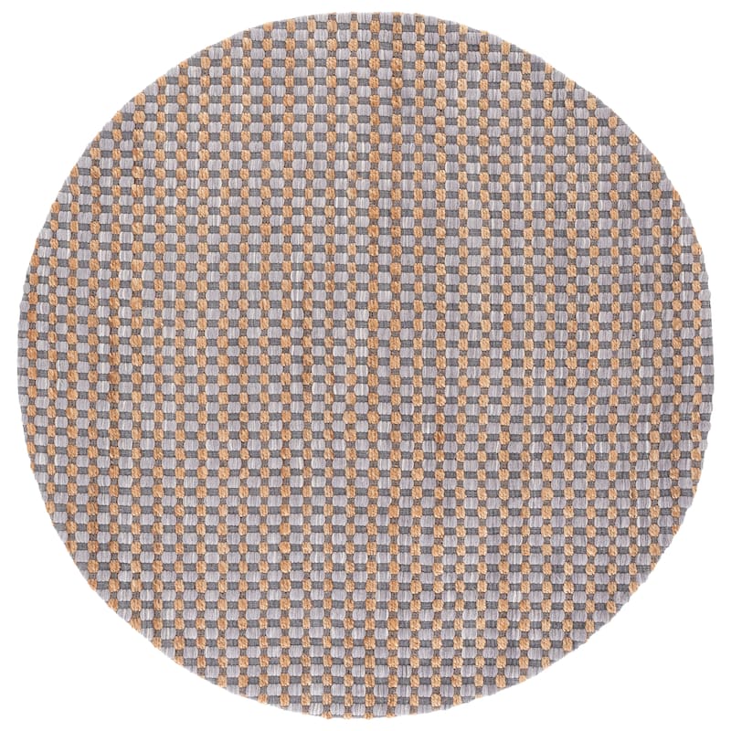 Martha Stewart by SAFAVIEH Handmade Enne Jute Rug - 6' Round - Natural/Grey