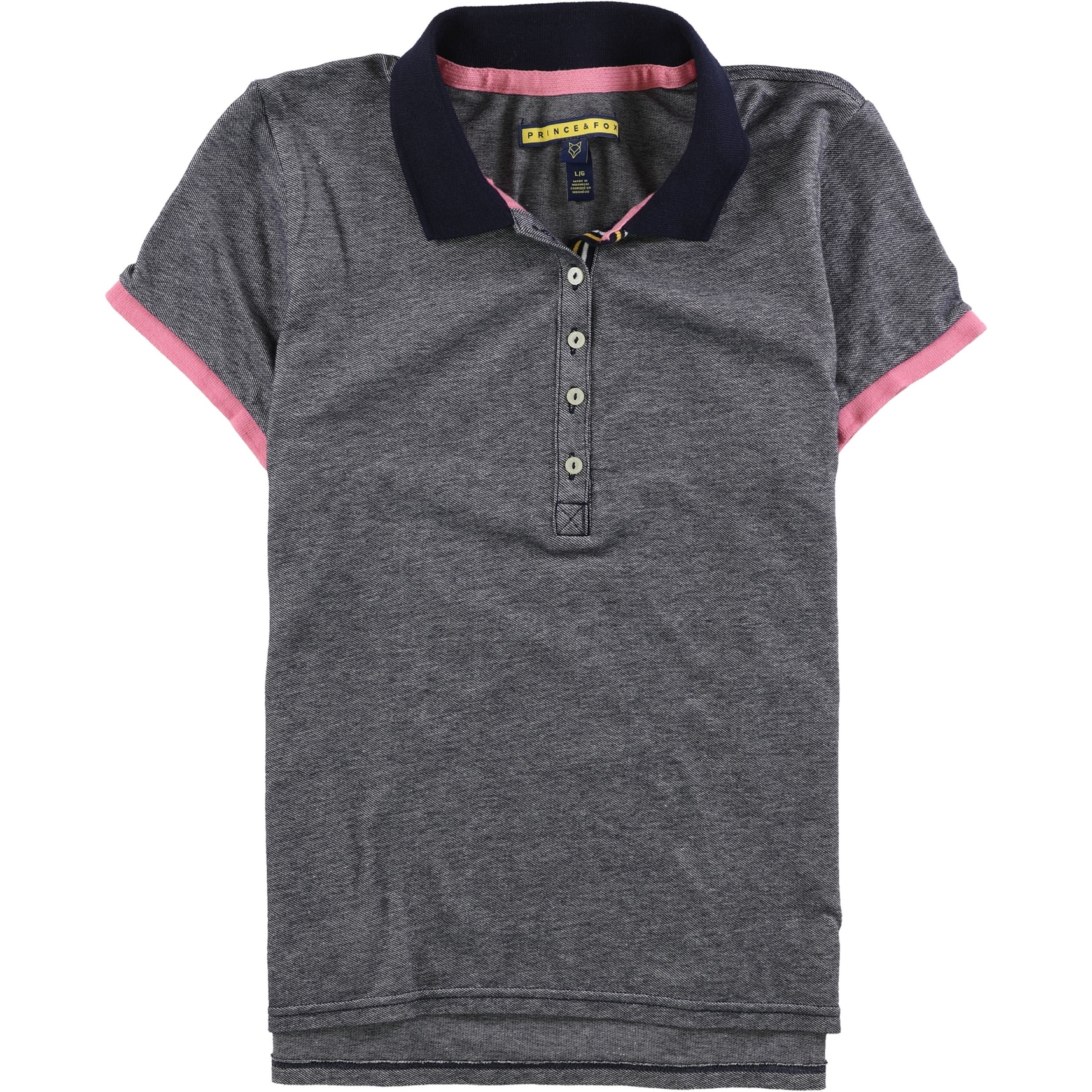 Shop Aeropostale Womens Heathered Polo Shirt Blue Large