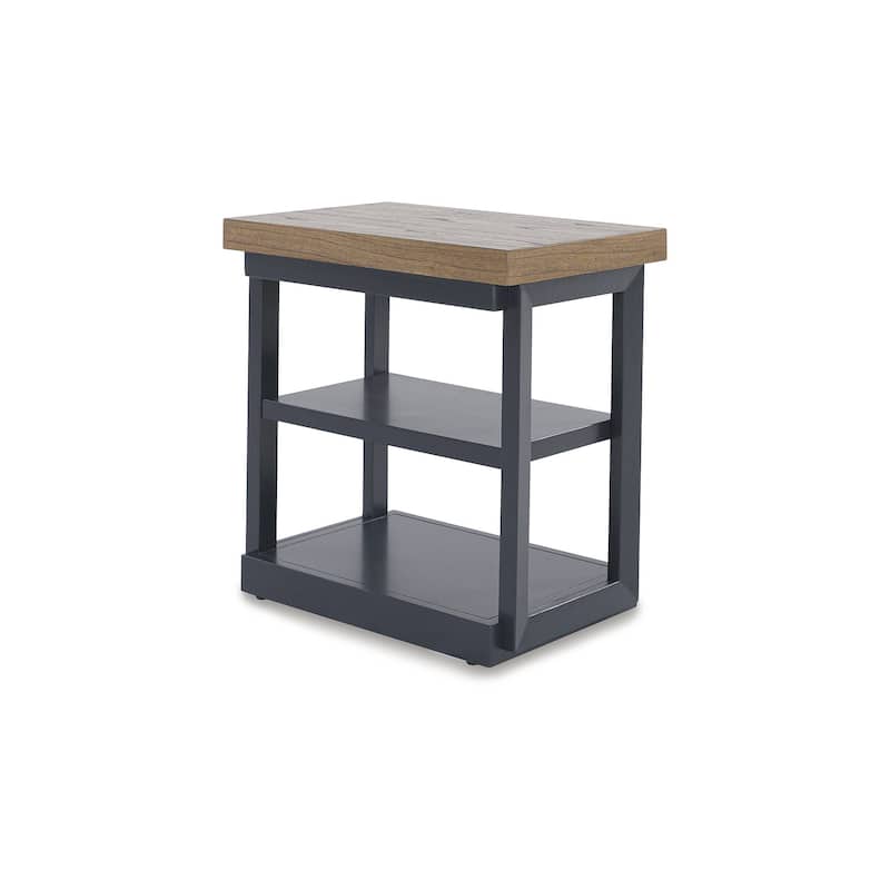 Signature Design by Ashley Landocken Brown and Blue Table Set (Set of 3) - 47"W x 24"D x 20"H