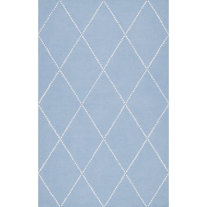Nuloom Handmade Dotted Trellis Wool Kids Nursery Rug