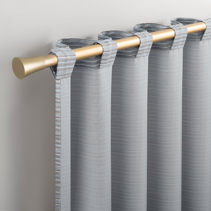 No. 918 Laurel Space Dyed Textured Semi-Sheer Back Tab 1-Piece Curtain Panel, Single Panel