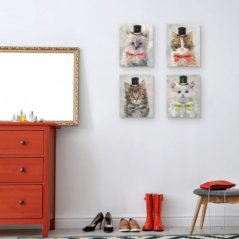 Top Hat Cats I - IV by Studio Arts Canvas Art Prints
