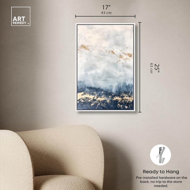 Ocean's Gold Hues II Canvas by Art Remedy