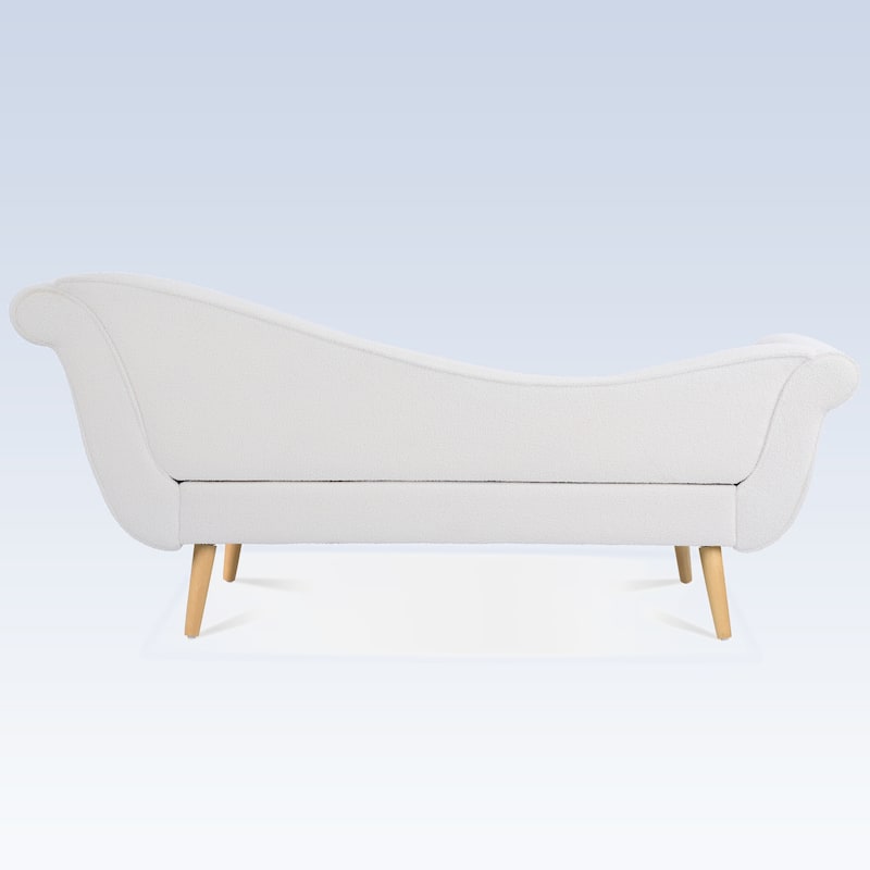 Modern Chaise Lounge with Scroll Arm For Living Room