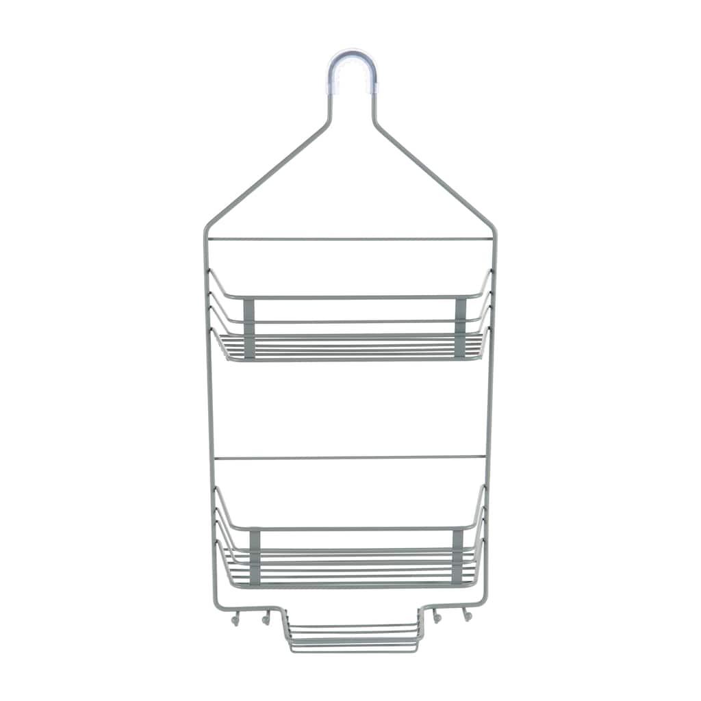 Bath Bliss 2 Tier Shower Caddy in Grey - 10.63 x 4.69 x 22.05