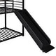 preview thumbnail 11 of 26, Roomfitters Twin Over Twin Metal Bunk Bed, House Bed Frame with Slide, Modern Space-Saving Design for Bedroom