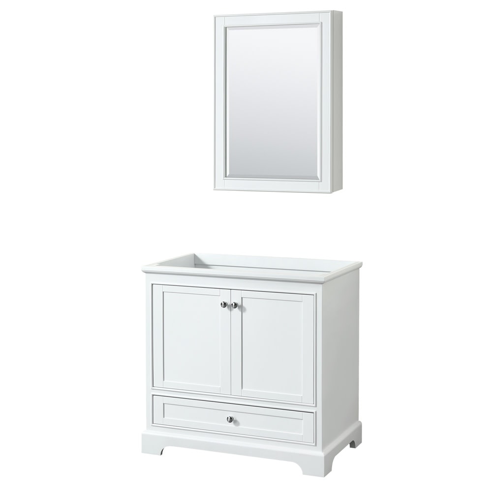 Wyndham Collection Deborah 35-1/4" Free Standing Single Wood Vanity