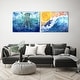 preview thumbnail 4 of 3, Emperor Jellyfish by Sam Nagel 2 Piece Wrapped Canvas Wall Art Set