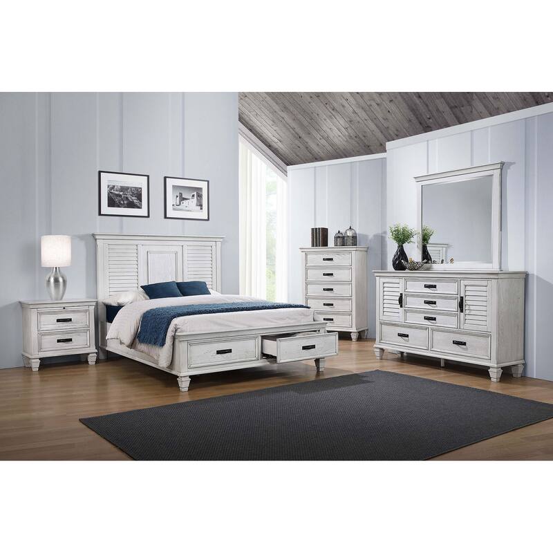 Franco Farmhouse Wood Frame Dresser with 5-drawer