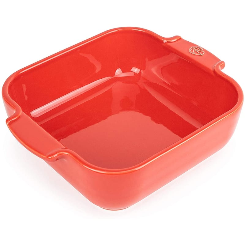 Peugeot Saveurs Appolia 60213 Square Oven Dish 21 Red - 8.27 x 6.69 x 2.36 inches - 8.27 x 6.69 x 2.36 inches - Red