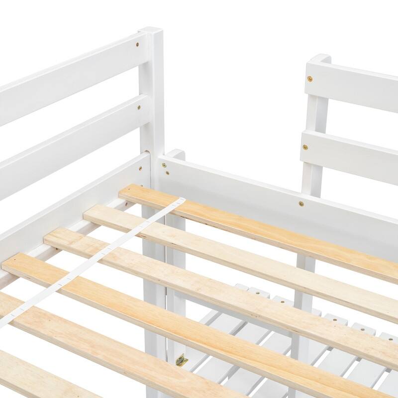 Twin High Loft Bed with Ladder,Guardrails