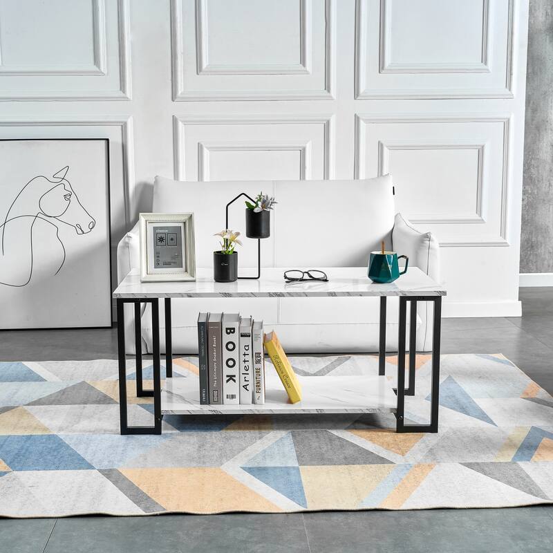 Marbled MDF Coffee Table