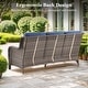 preview thumbnail 89 of 189, Pocassy Outdoor Wicker Sofa with Swivel Chair Fire Pit Table Furniture Set.