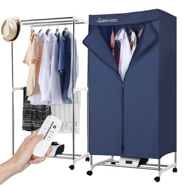 HOMCOM Electric Heated Clothes Dryer, Folding Energy-Efficient