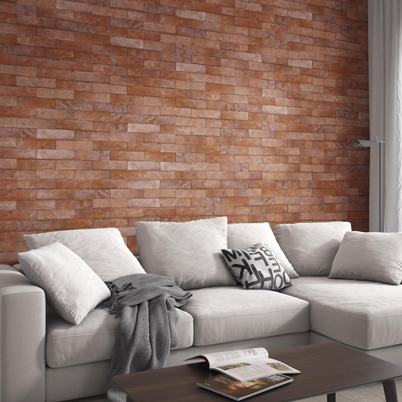 Merola Tile Brooklin Brick Cotto 2-3/8" x 9-3/4" Porcelain Floor and Wall Tile