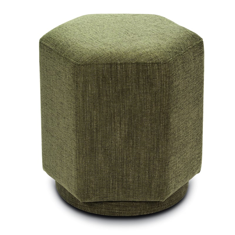 Poly & Bark Hexad Fabric Ottoman - Stain and Spill Resistent Performance Fabric