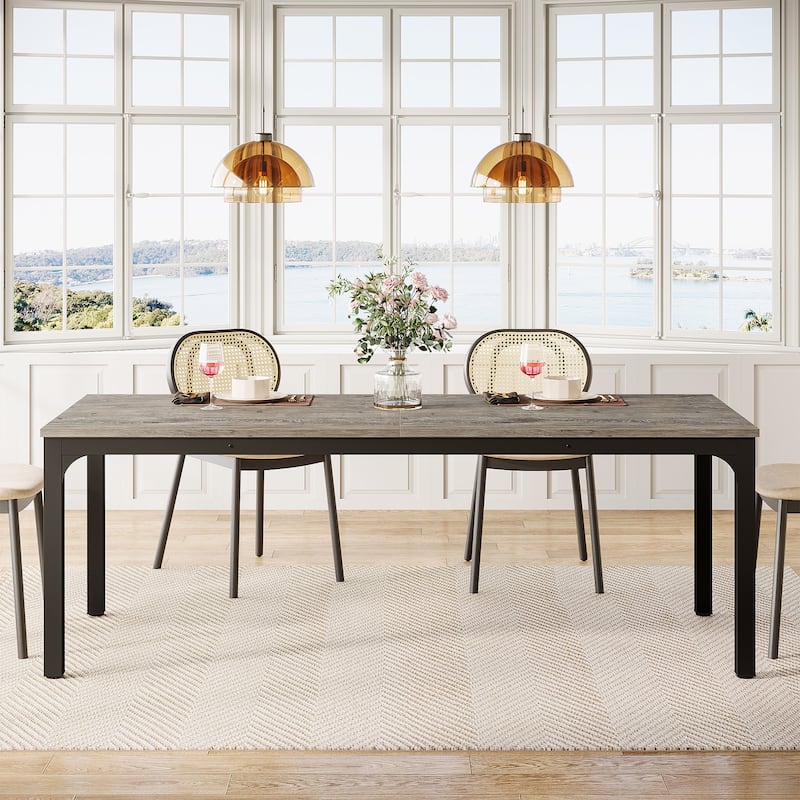 Dining Table for 6-8 Person, 78 inch Long Rectangular Kitchen Dining Table for Living Room