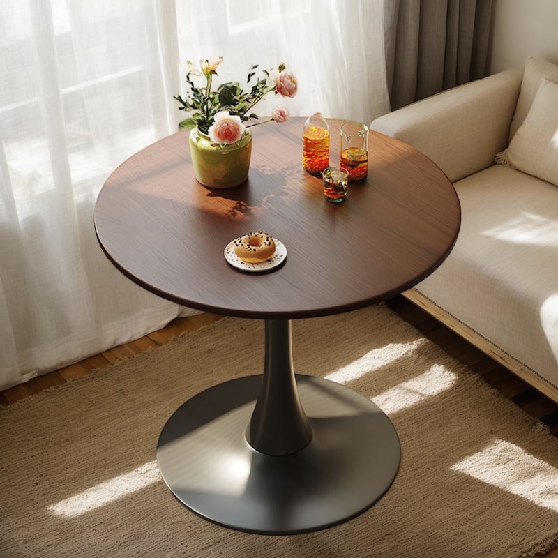 Versatile Modern Round Dining Table with Sturdy Construction and Stylish Design