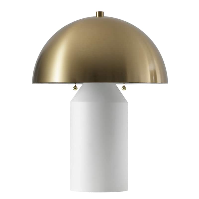 SAFAVIEH Jove 18-inch Metal Table Lamp (LED Bulbs Included) - 14"W x 14"D x 18"H