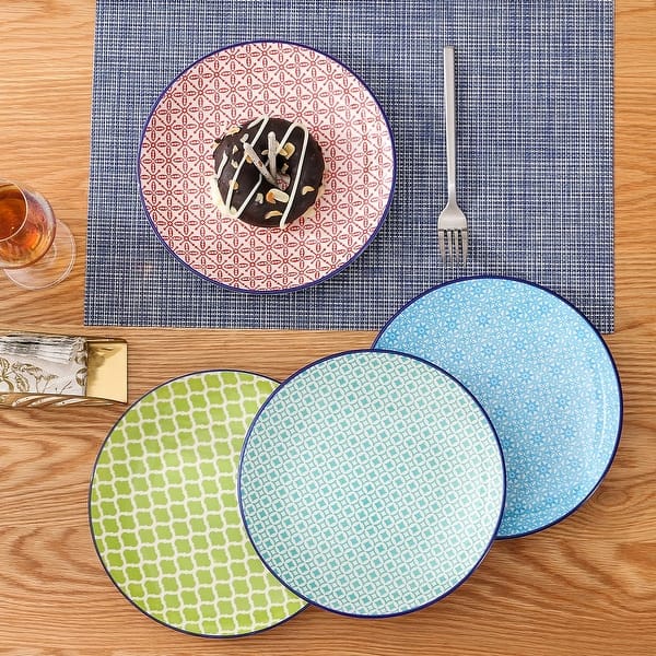 slide 2 of 44, vancasso Macaron 4-Piece Multi-Color Dinner Plates Dessert Soup Plates