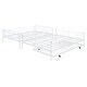 preview thumbnail 9 of 15, Full XL Over Queen Size Metal Bunk Bed with Twin Size Trundle
