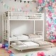 preview thumbnail 1 of 24, Kids and Baby Twin over Full Bunk Bed with Sturdy Metal and Safety Guardrail