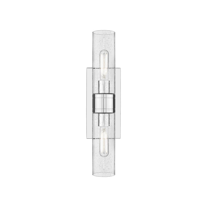 Innovations Lighting Ballston Urban - 2 Light 8" Wall-Mounted Bath Vanity Light - Polished Chrome/Seedy