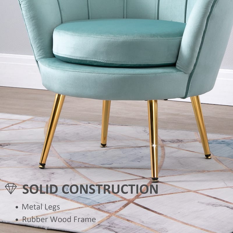 Velvet-touch Fabric Accent Chair