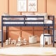 preview thumbnail 6 of 36, Solid Rubber Wooden Twin Loft Bed with Ladder Blue