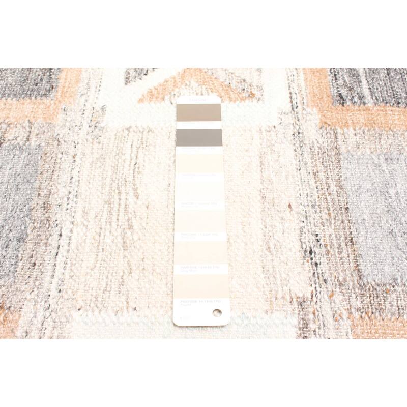 ECARPETGALLERY Flat-Weave Ankara FW Grey Wool Kilim - 5'3 x 7'8