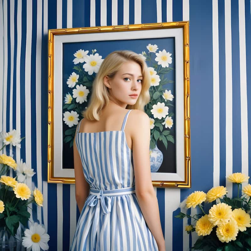 10x10 Gold Thin Bamboo Picture Frame - UV Acrylic, Foam Board Backing, Hanging Hardware - Holds 10x10 Photo