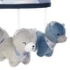preview thumbnail 2 of 3, Lambs & Ivy Blue Camo/Camouflage Gray Bear Musical Baby Crib Mobile Soother Toy