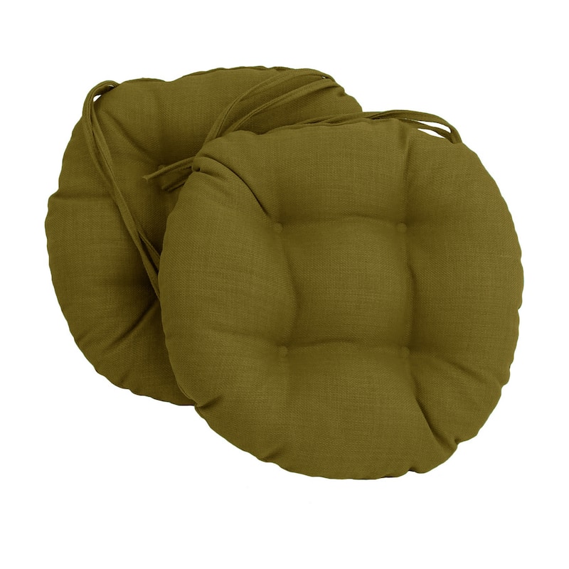 16-inch Round Indoor/Outdoor Chair Cushions (Set of 2) - Avocado