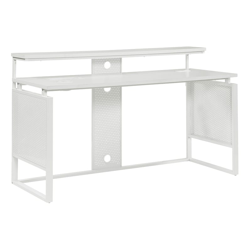 ACE 60" Desk with Hutch Shelf - White