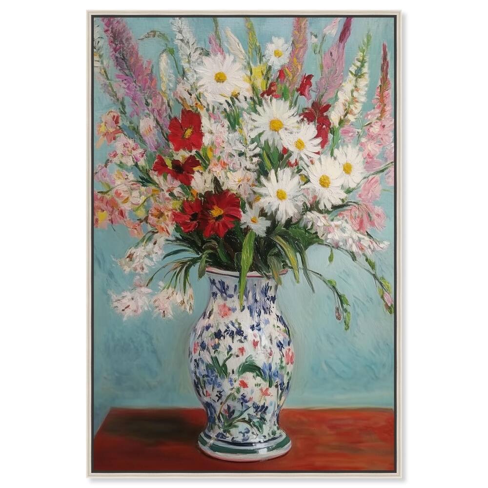 Flowers on a Table Canvas by Art Remedy