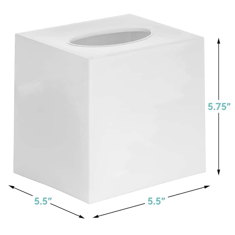 DWËLLZA HOME White Tissue Box Cover Square