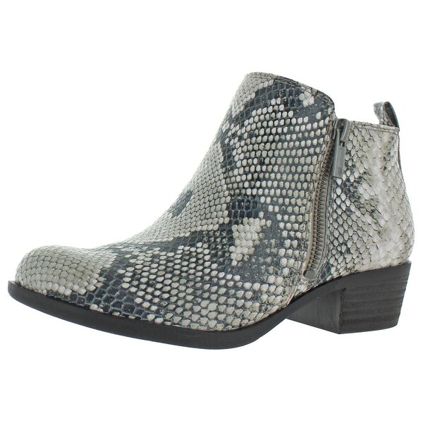 lucky snakeskin booties