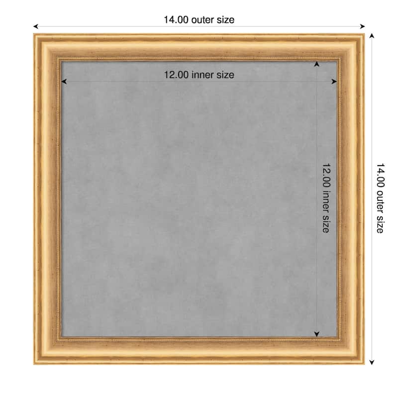 Amanti Art Salon Scoop Gold Framed Magnetic Board - Board Size 12x12