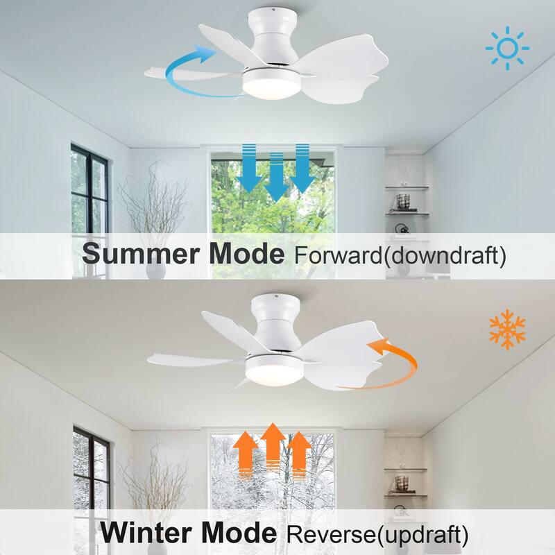 30 In Small Kids's Ceiling Fan Lighting with Remote Control for Small Children's Room