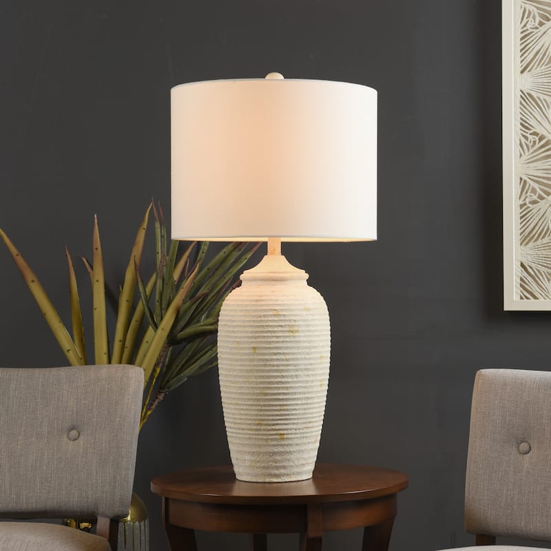 Charlotte Polyresin Table Lamp - Linen Shade
