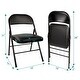 preview thumbnail 6 of 5, Taomika 5 Piece Black Folding Game Room Card Table and Upholstered Chair Set