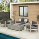 preview thumbnail 12 of 40, Cape Coral 5-piece Patio Fire Pit Chat Set by Christopher Knight Home NonSunbrella Grey