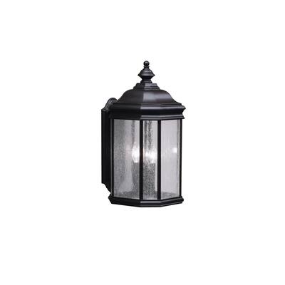 Harbur Lighting Three Light Outdoor Wall Mount Kirkwood Black - Exact Size