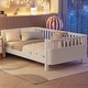 preview thumbnail 21 of 34, Full or Twin Size Wood Low Profile Kids Platform Bed Frame with Rails