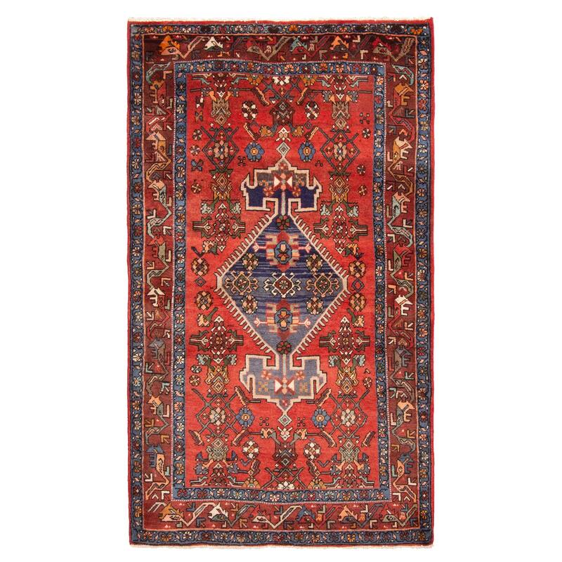 ECARPETGALLERY Hand-knotted Konya Anatolian Red Wool Rug - 4'2 x 7'0