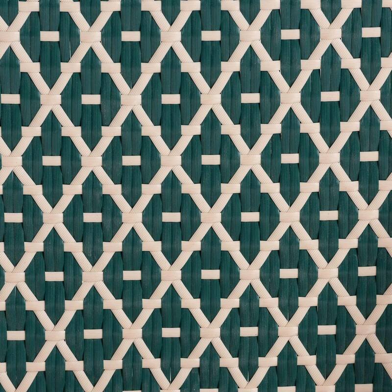 Mattie Rattan Bistro Chair - Handwoven Cafe-Style Dining Chair with Curved Arms for Kitchen or Indoor/Outdoor Lounge