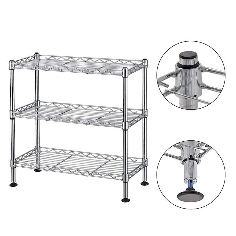 3-Tier Metal Shelving Storage Unit
