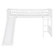 preview thumbnail 4 of 12, Twin Loft Bed with Slide and Reversible Ladder, Wooden Frame with Guardrails and Open Underbed Play Space